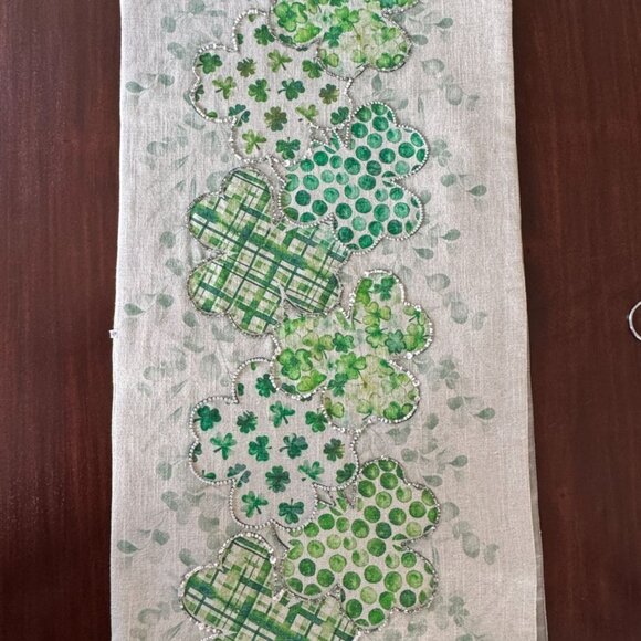 Storehouse Other - Storehouse Saint St Patricks Day Table Runner Shamrocks Party Home Decor 16 x 72